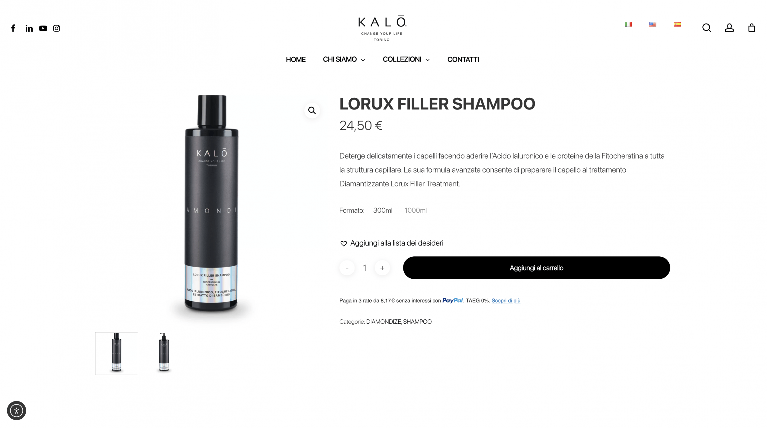 Kalō Hair Care - dettaglio progetto